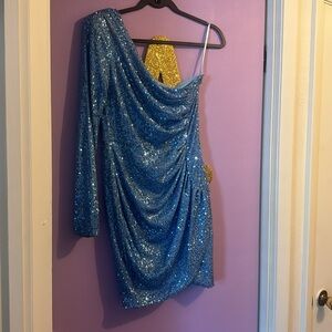 FashionNova Original One Shoulder Sequin Mini